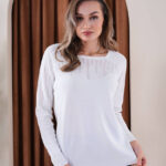 بليزر مع زمة وأزرار عند الخصر باللون البني (copy)