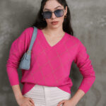 بليزر مع زمة وأزرار عند الخصر باللون البني (copy)