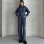 بليزر مع زمة وأزرار عند الخصر باللون البني (copy)