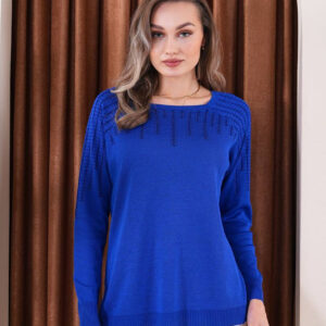 بليزر مع زمة وأزرار عند الخصر باللون البني (copy)