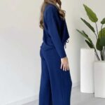 بليزر مع زمة وأزرار عند الخصر باللون البني (copy)