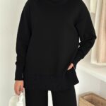 بليزر مع زمة وأزرار عند الخصر باللون البني (copy)