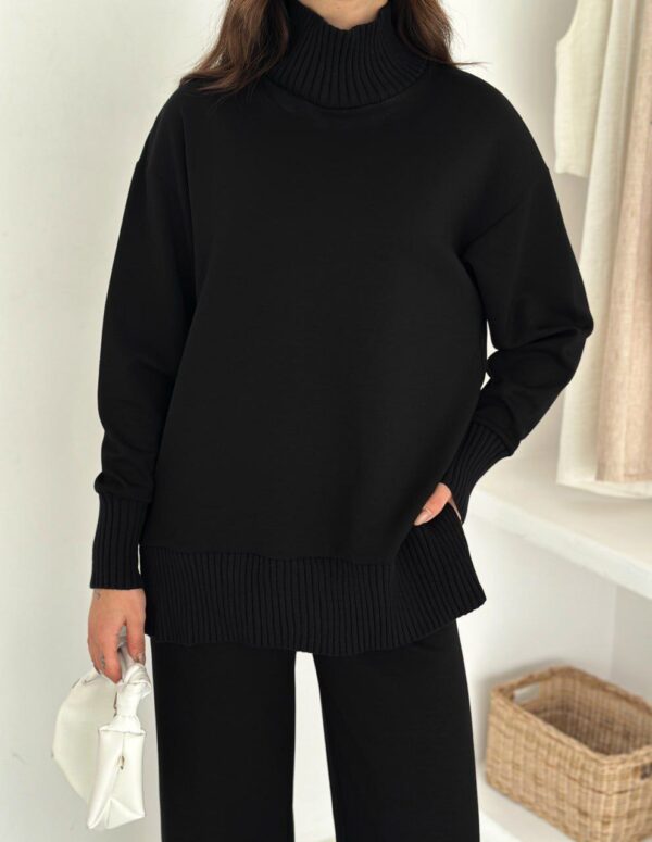 بليزر مع زمة وأزرار عند الخصر باللون البني (copy)