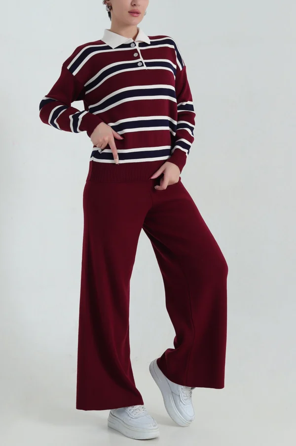 بليزر مع زمة وأزرار عند الخصر باللون البني (copy)