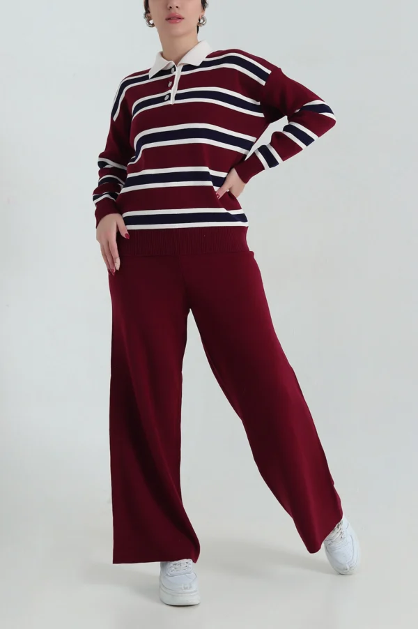 بليزر مع زمة وأزرار عند الخصر باللون البني (copy)