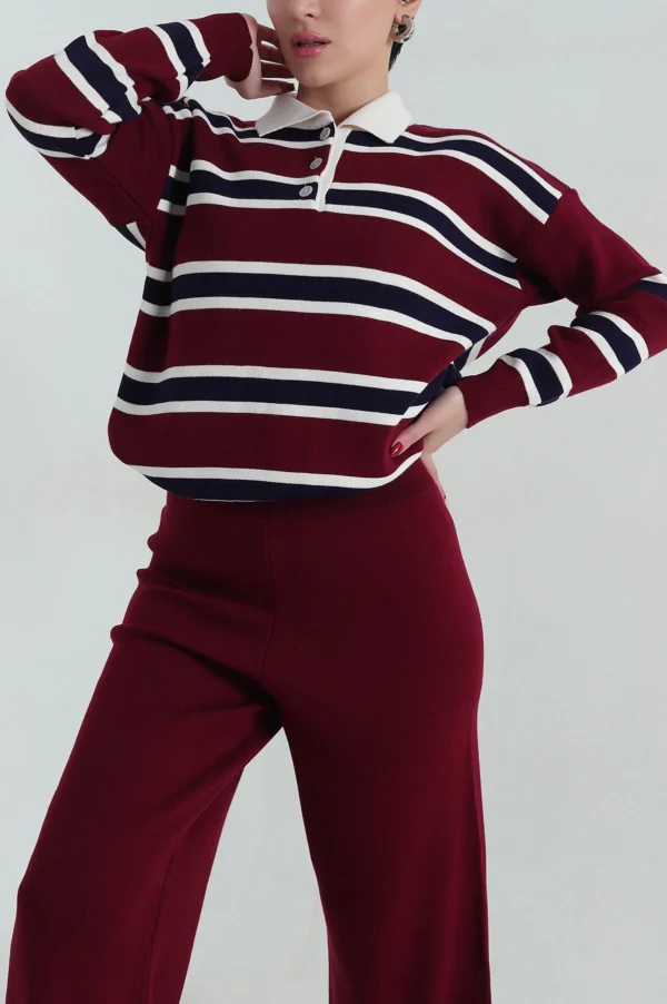 بليزر مع زمة وأزرار عند الخصر باللون البني (copy)