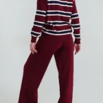 بليزر مع زمة وأزرار عند الخصر باللون البني (copy)