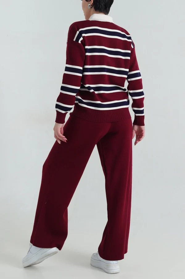 بليزر مع زمة وأزرار عند الخصر باللون البني (copy)