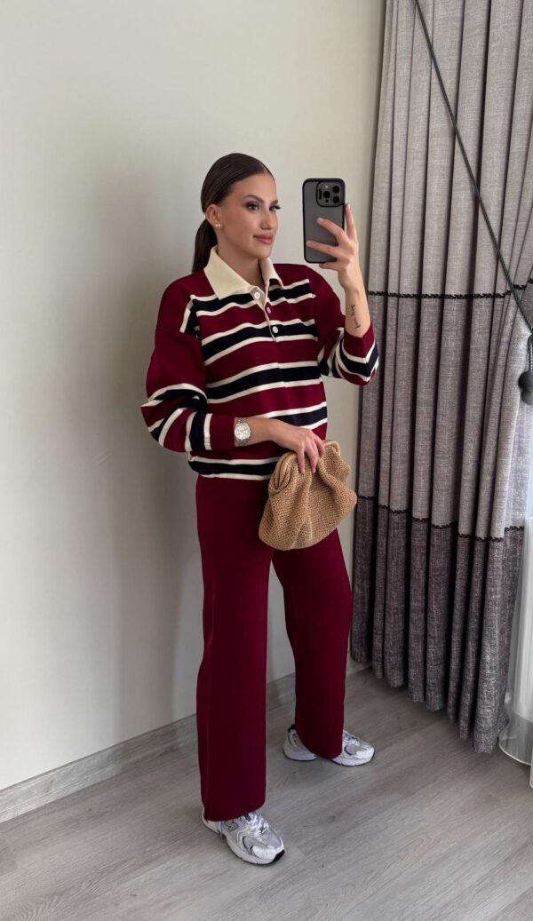 بليزر مع زمة وأزرار عند الخصر باللون البني (copy)