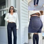 تنورة باللون العنابي مع قشاط بني