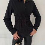 بنطلون قماش باللون البيج قصة زارا