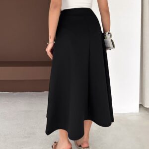 تنورة ردة ربط عالخصر باللون الأسود