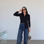 بنطلون قماش باللون البيج قصة زارا