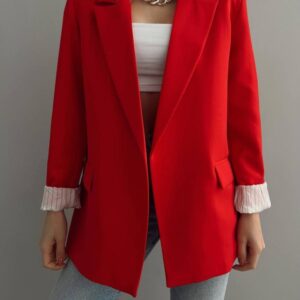 بنطلون قماش باللون البيج قصة زارا