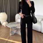 جينز أسود ستريت